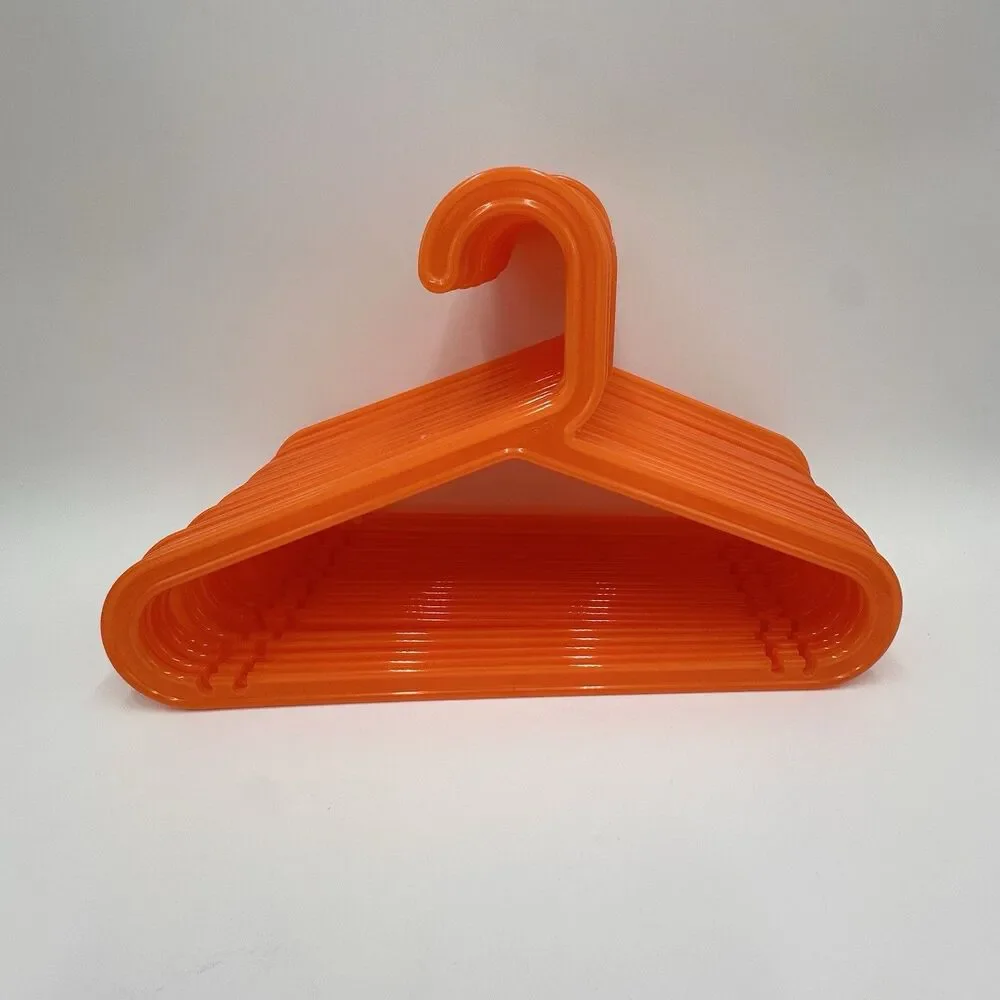 IKEA BAGIS Childrens Clothes Hangers Anna Efverlund Orange Lot of 22 Vintage